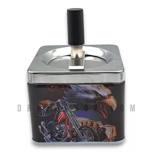 زیر سیگاری فلزی در فشاری