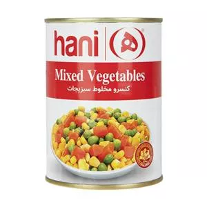 هاني کنسرو مخلوط سبزيجات 380 گرمي