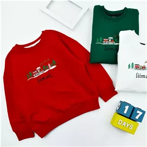بلوز پسرانه دورس طرح قطار یلدایی و کریسمس کد 10922