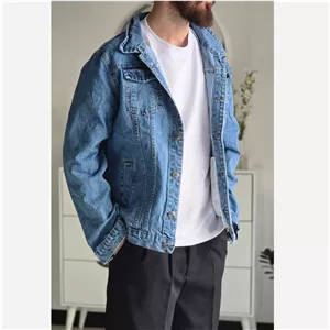 کت جین مردانه سایز بزرگ پارچه ترک بدون کش در رنگبندی متنوع سایز XL تا 4XL