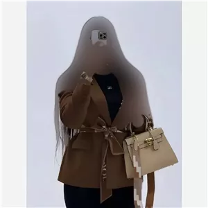 کت زنانه مدل دیور جنس مازراتی درجه یک با کمربند ساتن