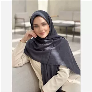 روسری سوپر کرپ طوسی قواره بلند سایز 140