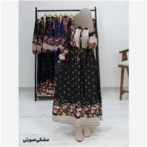 پیراهن ساحلی لاله فلور نخ درجه یک فری سایز 38 تا 46 سورمه ای مشکی قرمز مشکی صورتی