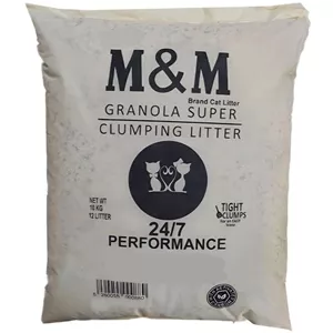 خاک کربن اکتیو حاوی مش های طبیعی کربن M&M Cat Litter وزن 10 کیلوگرم