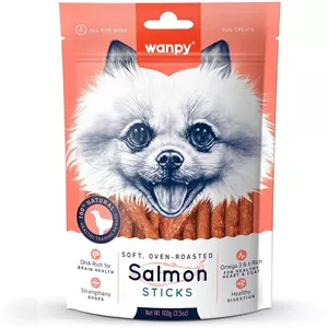 تشویقی سگ ونپی مدل استیکی طعم سالمون Wanpy Salmon Sticks وزن 100 گرم