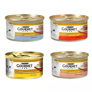 کنسرو پورینا گورمت بافت پته میکس چهار طعم Gourmet Gold بسته 24 عددی