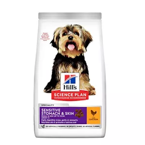 غذای خشک سگ نژاد کوچک هیلز با طعم مرغ مناسب برای گوارش و پوست حساس Hill's Adult Dog Food With Chicken وزن 1.5 کیلوگرم