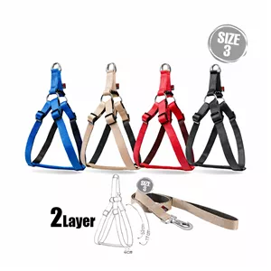 قلاده کتفی سگ دولایه همراه با لید Dog Harness سایز 3