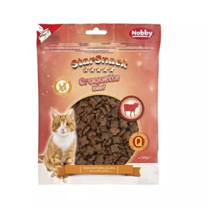 تشویقی گربه نوبی مدل کرانچی طعم گوشت گاو Nobby Star Snack وزن 125 گرم