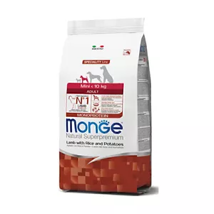 غذای خشک سگ بالغ نژاد کوچک مونژ Monge Mini Adult Lamb and Rice وزن 2.5 کیلوگرم