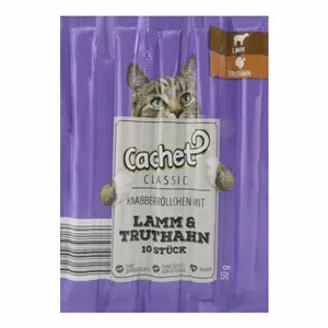 اسنک تشویقی گربه کچت با طعم بوقلمون و بره Cachet Cat Treats With Turkey & Lamb بسته 5 عددی
