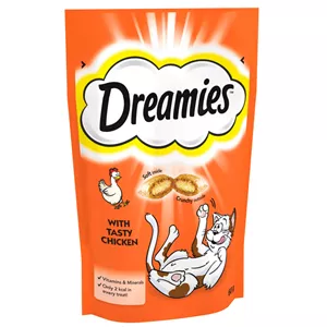تشویقی گربه دریمیز با طعم مرغ(Dreamies Cat Snack with Chicken)وزن 60 گرم