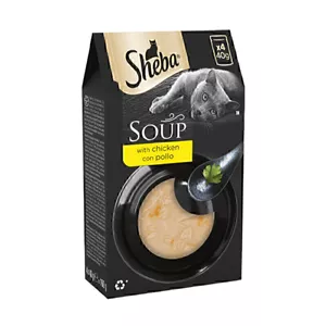 پک کنسرو سوپ شبا با طعم مرغ Sheba 4X Fillet Selection بسته 4 عددی