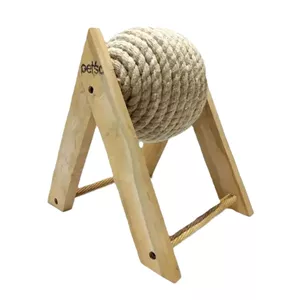 اسکرچر چوبی کنفی گربه مدل توپی متحرک Cat Toy Scratch Ball