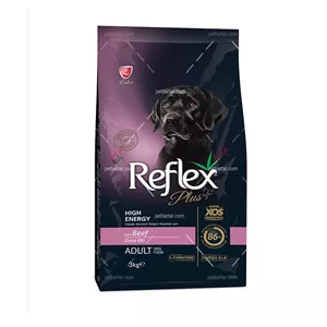 غذای خشک سگ بالغ مدل های انرژی طعم گوشت گاو Reflex Plus Adult Hi Energy Adult Dog Food with Beef بسته بندی فله ای