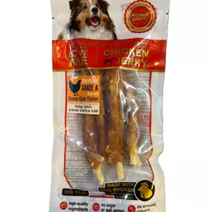 تشویقی سگ لاو می حاوی میله دنتال با دورپیچ مرغ Love Me Dog Treat بسته بندی جدید