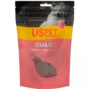 تشویقی سگ دورپیچ مدادی با طعم بلدرچین سگ یو اس پت USpet quail premium dog treatsوزن 100 گرمی