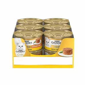 کنسرو پورینا گورمت بافت پته با طعم مرغ Gourmet Gold Pate Chicken بسته 24 عددی