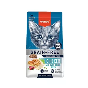 غذای خشک بچه گربه ونپی با طعم مرغ Wanpy kitten dryfood with chicken وزن 1.5 کیلوگرم