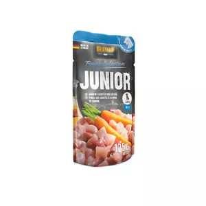 پوچ توله سگ بلکاندو با طعم مرغ و هویج Belcando Junior Chicken With Carrot وزن 125 گرم