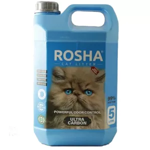 خاک اولترا کربن روشا Rosha Cat Litter ultra carbon حجم 5 لیتر