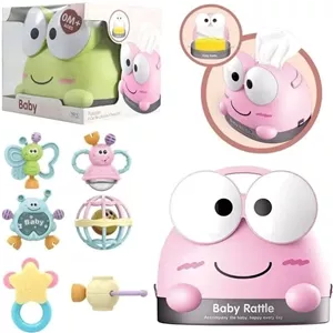 پک جغجغه قورباغه Baby Rattle | جغجغه نوزادی رنگی، سرگرم‌کننده و مناسب بدو تولد