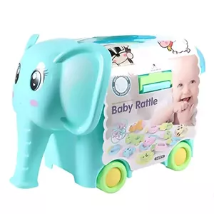 پک جغجغه و دندانگیر طرح فیل Baby Rattle | سرگرمی ایمن و هوشمندانه