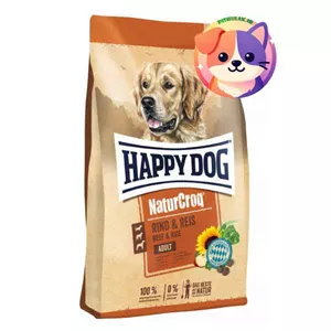 غذای سگ بالغ هپی داگ نیچرکراک طعم گوشت گوساله و برنج 15 کیلوگرم | Happy Dog NaturCroq Adult Beef & Rice