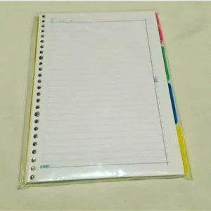 کاغذ یدک دفتر کلاسوری ۲۶ سوراخ ۱۰۰برگ به همراه دیوایدر