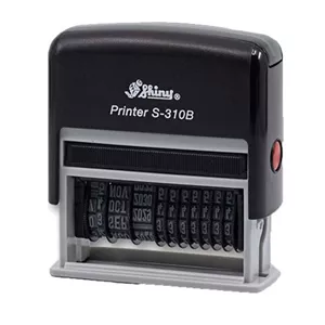 مهر اتوماتیک تاریخ و شماره با جای ژلاتین شاینی مدل S-310-B