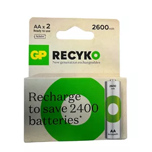 باتری قلمی شارژی جی پی 2600میلی آمپر(اصلی) RECYKOضمانت اصالت