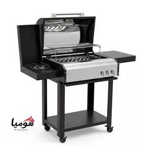 باربیکیو محفظه استیل پلوپزدار 100 سانتی لوله و محفظه استیل