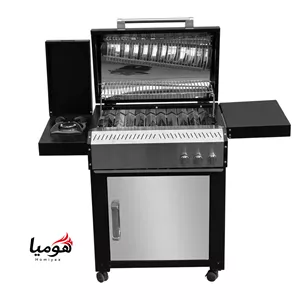 باربیکیو کابینت دار محفظه استیل پلوپزدار 100 سانتی لوله و محفظه استیل