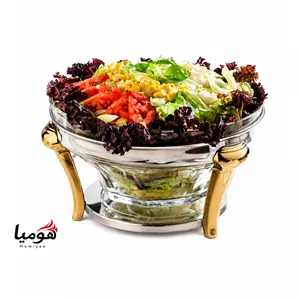 سوفله سالاد خوری دو رنگ نقره ای و طلایی هومیا مدل ROMA