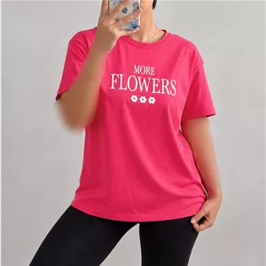 تیشرت پنبه چاپ پفکی Flowers