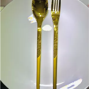 قاشق چنگال کرکماز طلایی دهانه اروپایی