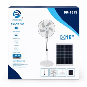 پنکه شارژی خورشیدی برقی ایستاده 16 اینچ چرخشی اورجینال مدل Deep king -151S