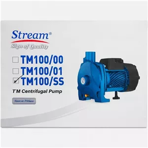 پمپ آب یک اسب بشقابی(پروانه برنج) استریم مدل((® TM100SS IR)) | فشار قوی و کم‌صدا | مناسب ۳ تا ۵ طبقه