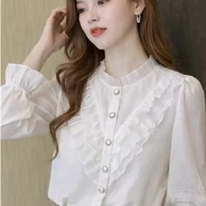 شومیز وارداتی کار شده بهاره (تکرنگ) ۳۰۱۴