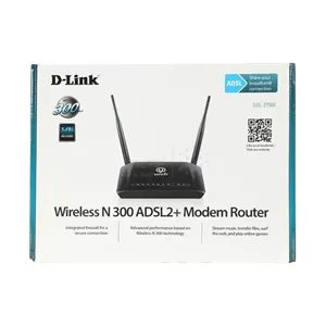 مودم روتر ADSL2  بی‌سیم D-Link DSL-2750E Wireless N300 | چهار پورت LAN | دو آنتن 5dBi