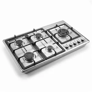 اجاق گاز پنج شعله رومیزی صفحه استیل بست ول کد G911