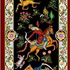 نخ و نقشه تابلو فرش طرح شکارگاه (کد A21-599)