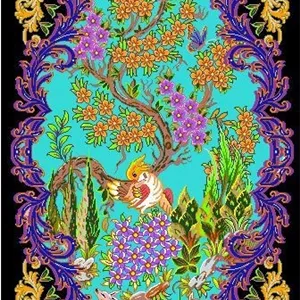 نخ و نقشه تابلو فرش طرح (کد A25-833)شکارگاه