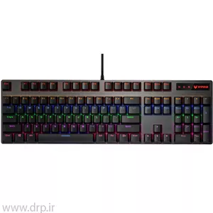 کیبورد گیمینگ مکانیکال سوئیچ آبی باسیم رپو V500 PRO مشکی