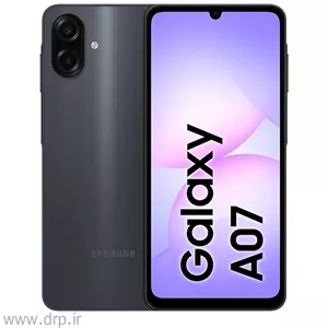 موبایل سامسونگ A07 4Gحافظه 128 گیگابایت و رم 6 گیگابایت مشکی همراه با آداپتور