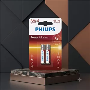 باتری نیم قلمی فیلیپس مدل LR03P2B/97 بسته 24 عددی