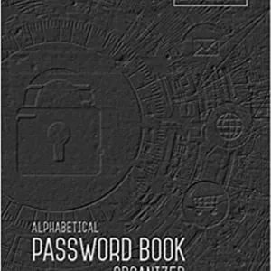 جلد معمولی رنگی_کتاب Password Book Organizer Alphabetical: 8.5 x 11 Password Notebook with Tabs Printed | Smart Black Design