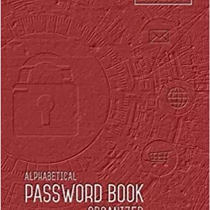 کتاب Password Book Organizer Alphabetical: 8.5 x 11 Password Notebook with Tabs Printed | Smart Red Design