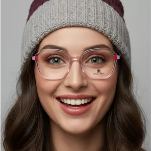 عینک طبی زنانه trussardi مربعی صورتی ملایم