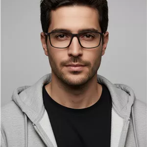 عینک طبی مردانه  trussardi مستطیلی قهوه ای